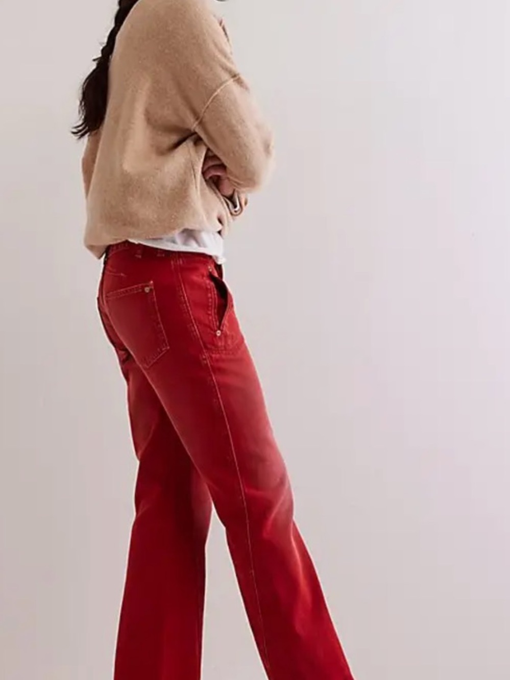 We the free Women’s Red Straight-Leg Jeans - Picture 2 of 6